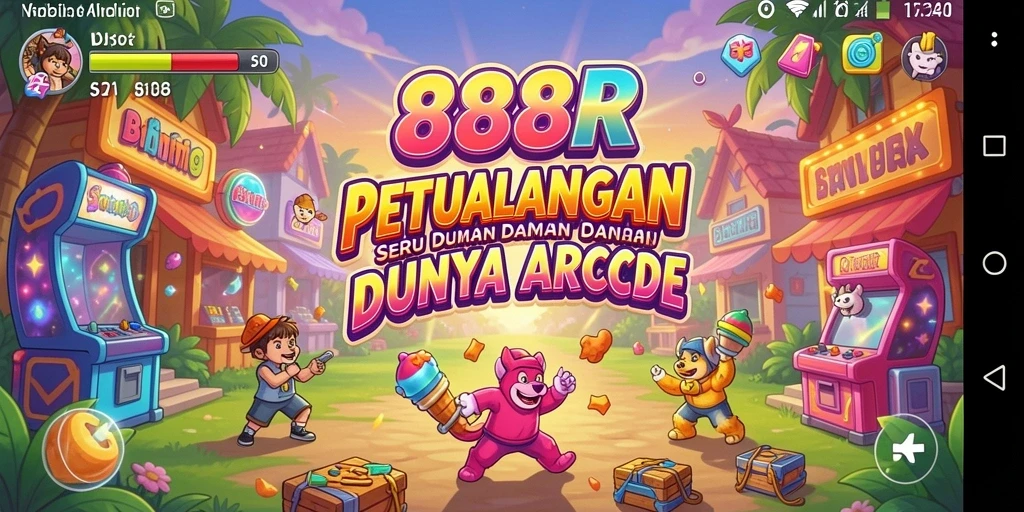 Tampilan gameplay arcade yang memukau di 888R.