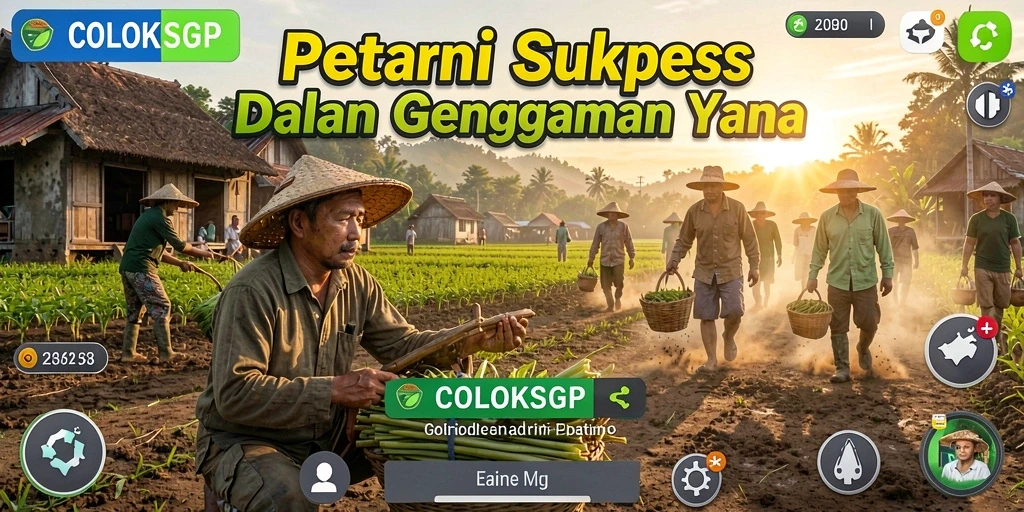 Tampilan gameplay COLOKSGP menampilkan pertanian yang subur dan interaksi seru.