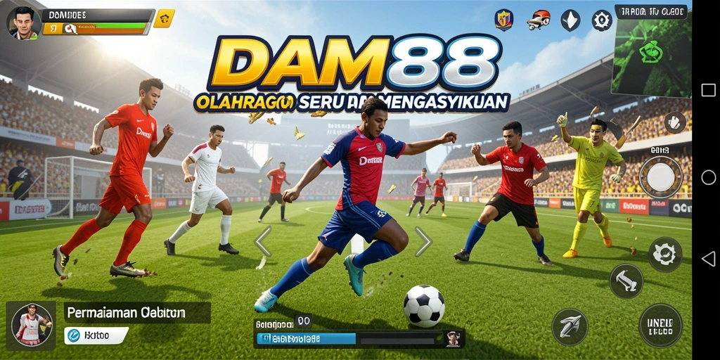 Tampilan gameplay <strong>DAM88</strong> yang memukau dengan aksi olahraga yang mendebarkan.