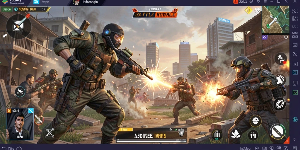 Gameplay FIONA77 yang mendebarkan dalam mode Battle Royale.