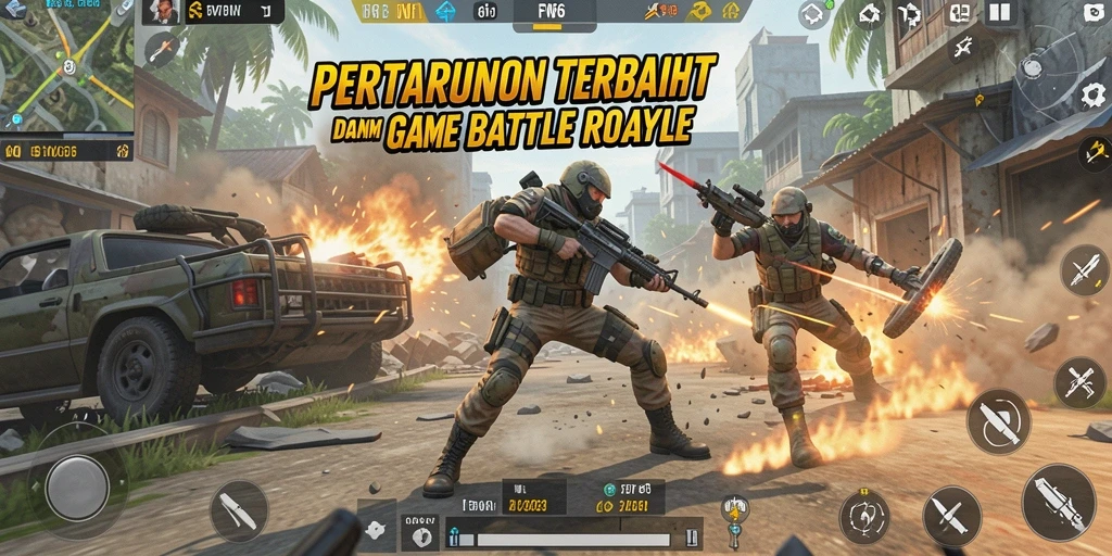 Gameplay Battle Royale yang seru dan mendebarkan dalam FW66.