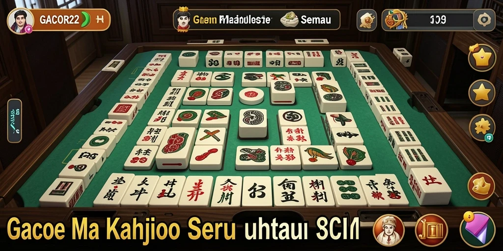 Tampilan gameplay Mahjong GACOR22 yang memukau dan seru.