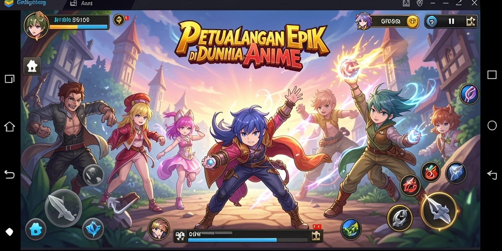 Tampilan gameplay GN168 dengan aksi karakter anime yang menakjubkan.