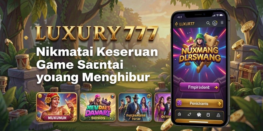 Tampilan gameplay LUXURY777 yang penuh warna dan seru.