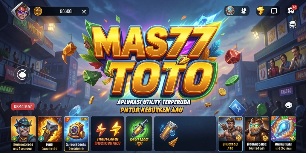 Tampilan antarmuka aplikasi Utility MAS77TOTO yang intuitif dan modern.