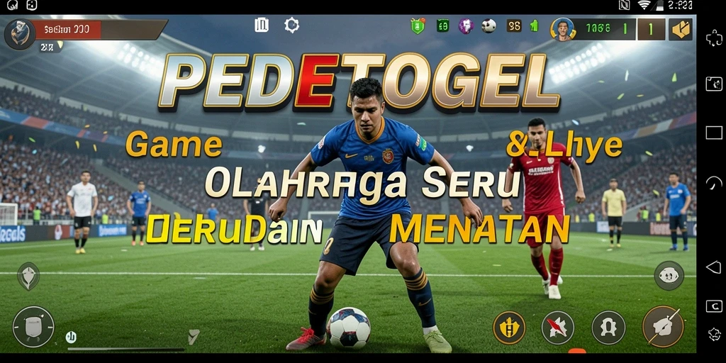 Screenshot gameplay PEDETOGEL menampilkan aksi seru dalam olahraga.