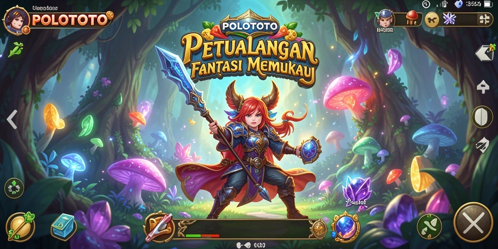 Menampilkan petualangan seru di dunia RPG yang fantastis.