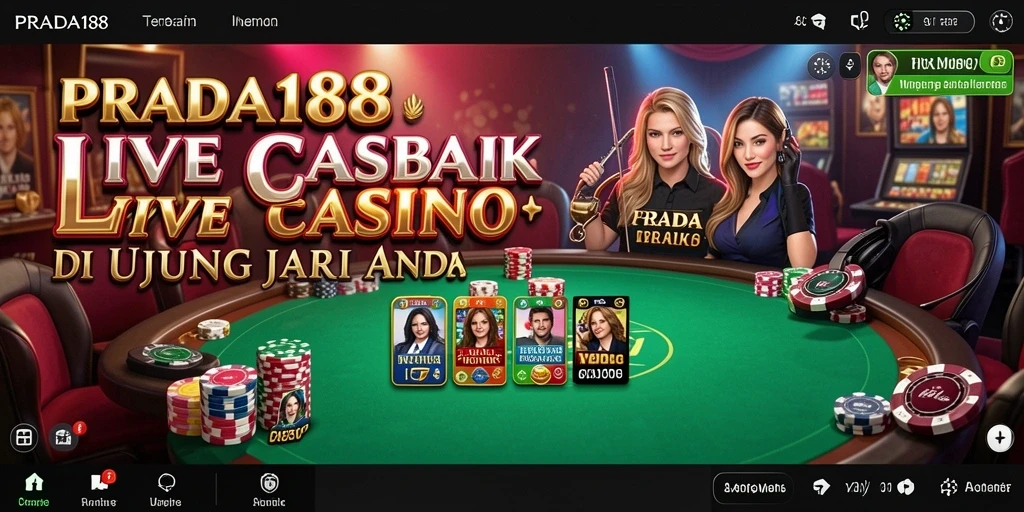 Screenshot gameplay PRADA188 menampilkan suasana kasino langsung yang menarik.