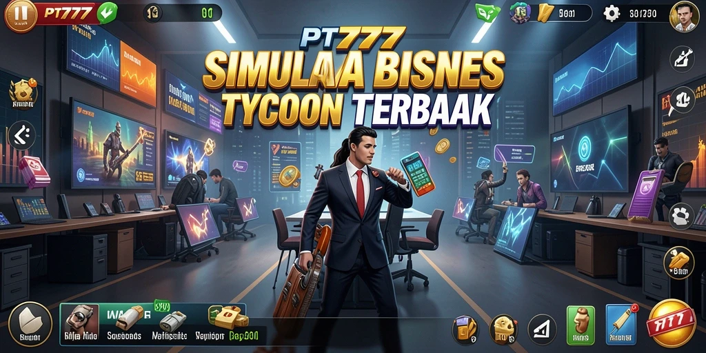 Tampilan gameplay PT777 dengan manajemen bisnis yang cerdas.