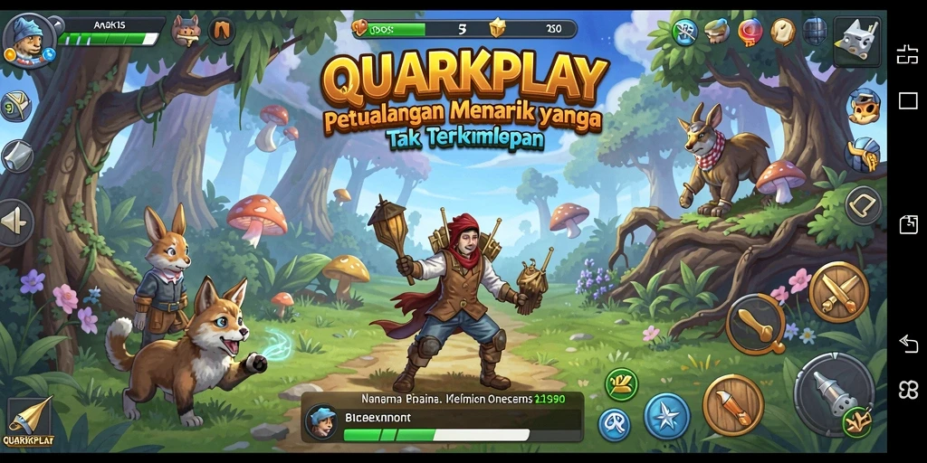Tampilan menarik dari gameplay seru dalam QUARKPLAY.