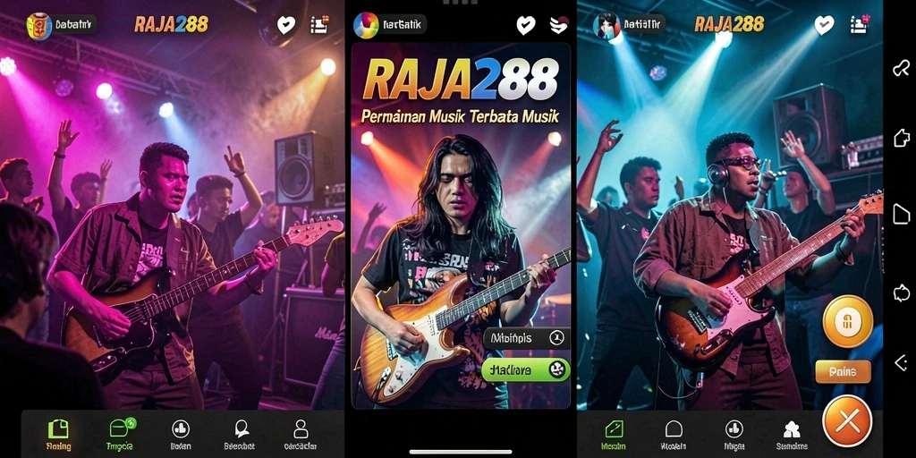 Tampilan gameplay menarik dalam RAJA288 dengan fitur musik yang interaktif.