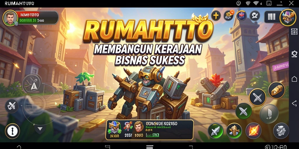 Gameplay seru RUMAHTOTO yang menampilkan pengelolaan bisnis