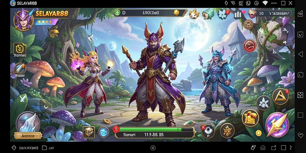 Screenshot gameplay SELAYAR88 menampilkan pertahanan menara yang strategis.