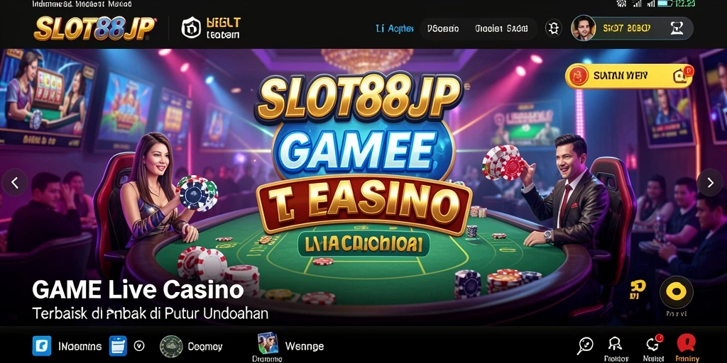 Tampilan gameplay Live Casino yang mendebarkan di SLOT88JP.