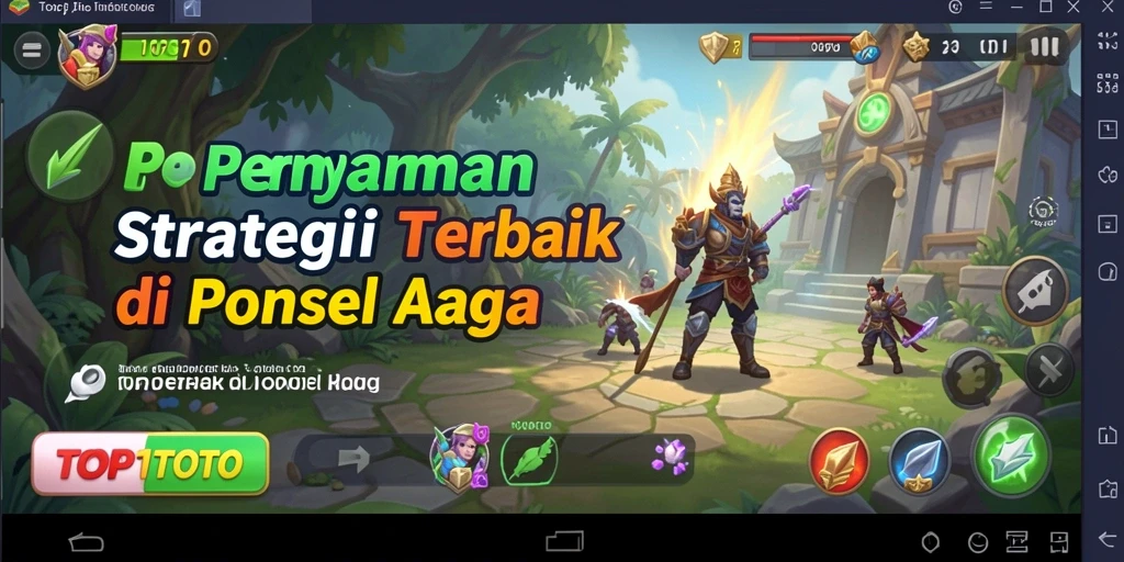Tampilan gameplay seru dalam TOP1TOTO yang menunjukkan pertempuran taktis.