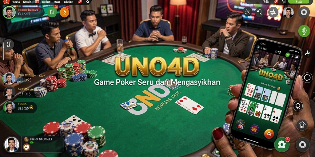 Tangkapan layar gameplay Poker di UNO4D yang memukau.
